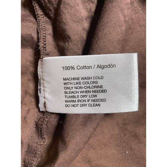 Oscar Oscar De La Renta Company Large Blouse Brown Sleeveless Ruffled Button Up - Picture 5 of 8